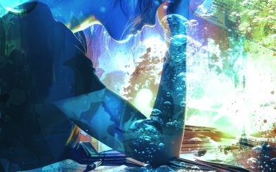 Graphic illustration of a person with hand on forehead to illustrate the article Drowning in Debt.