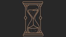 How Long, O Lord? Artwork of an hourglass.