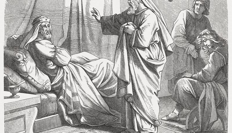 Graphic of a prophet to illustrate the Prophets section of the Bible.