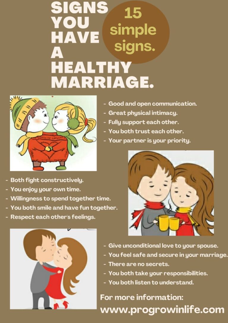 15 Sure-shot Signs Of A Healthy Marriage. – ProGrowInLife